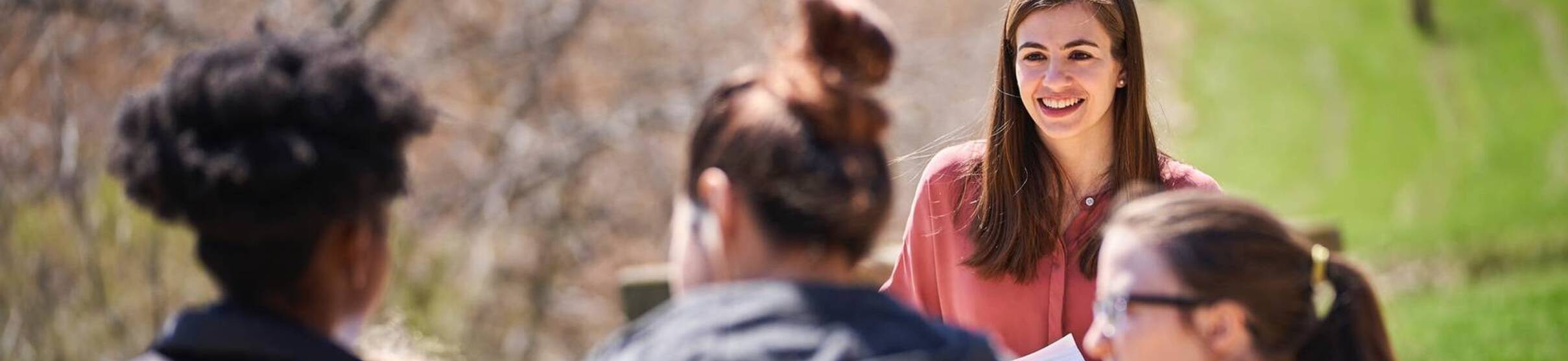 Ursuline college young woman teaching outside2